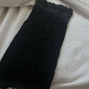 Black Distressed Ombre Skirt